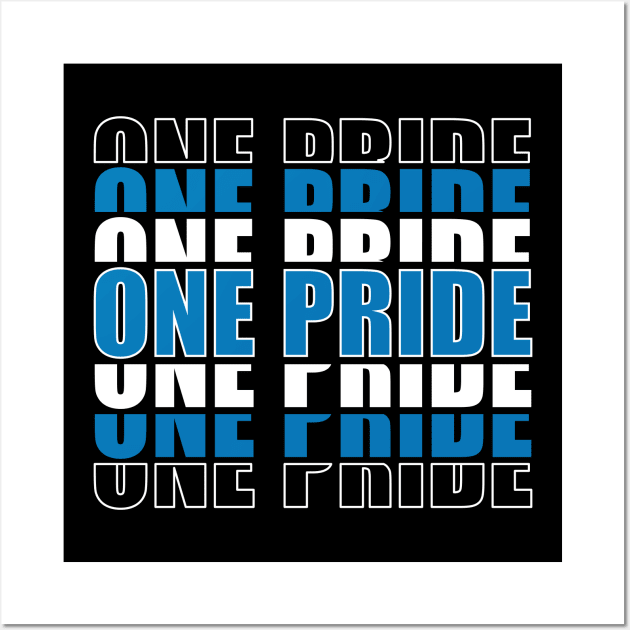 Detroit Lions One Pride Wall Art by vectrus